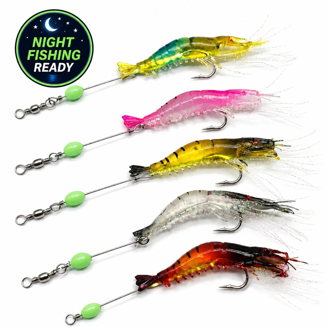 Shrimp Soft Plastic Lure Set — 5 Pack (2.75 in / 1/5 oz)