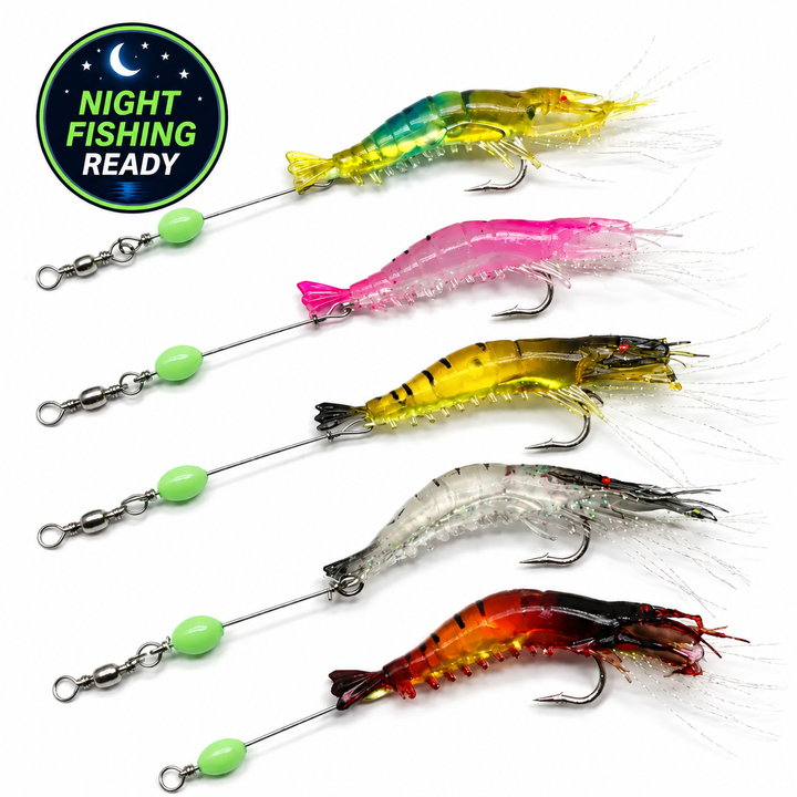 Shrimp Soft Plastic Lure Set — 5 Pack (2.75 in / 1/5 oz)