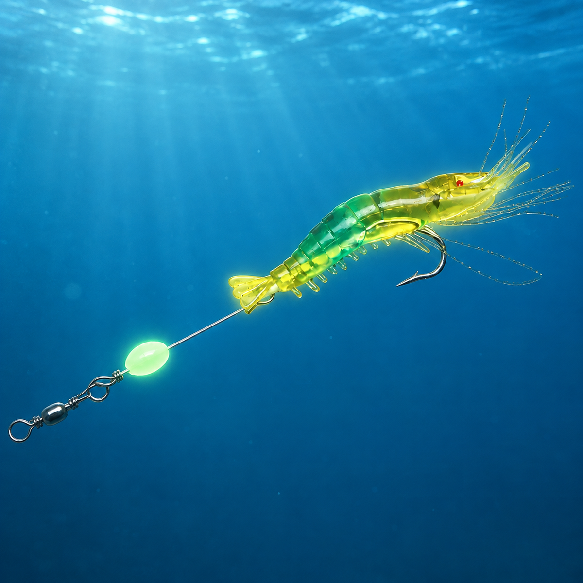 Pre-Rigged Shrimp Soft Plastic Lures — 5 Pack (2.75 in)