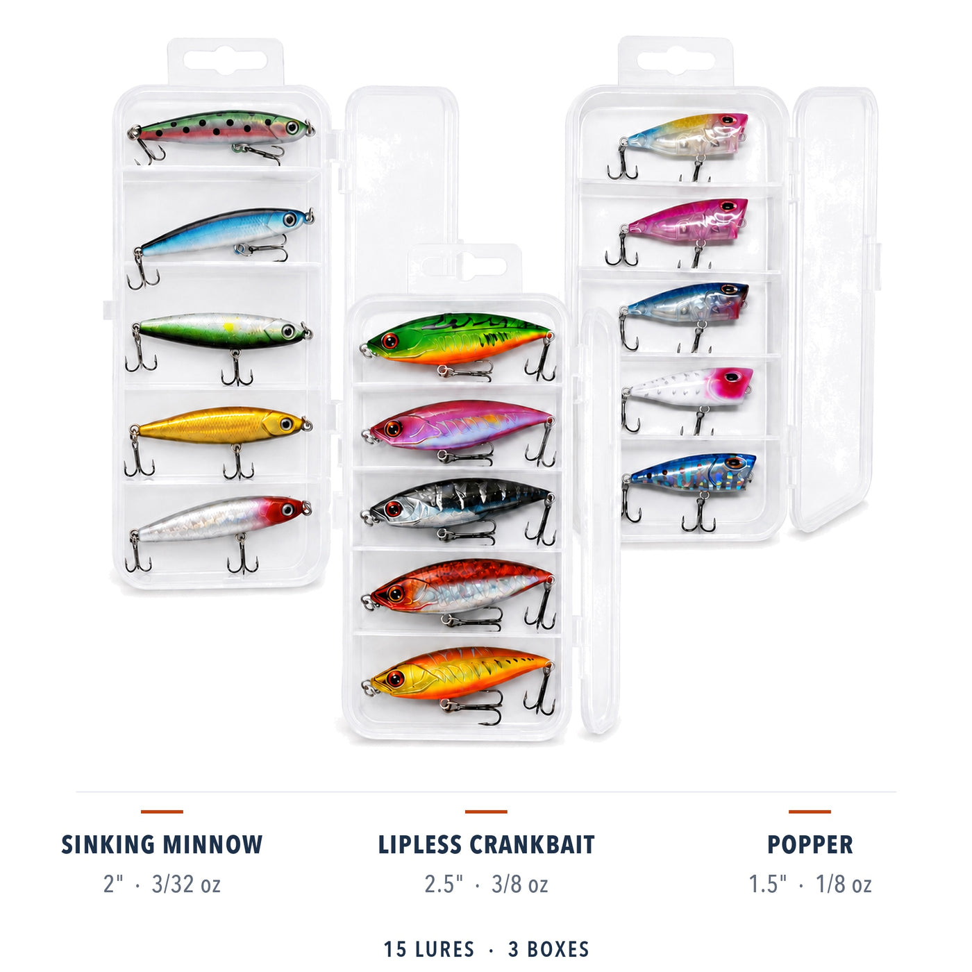 Creek & Pond Kit — 15 Lures, 3 Boxes