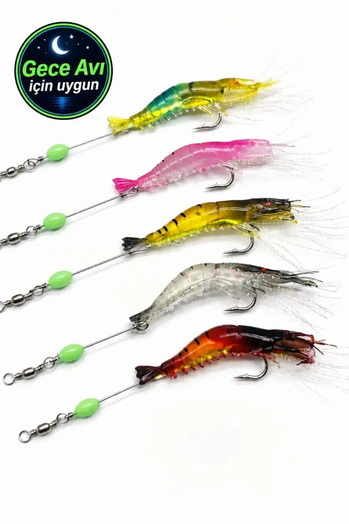 Shrimp Soft Plastic Lure Set — 5 Pack (2.75 in / 1/5 oz)